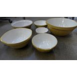 A collection of mixing bowls