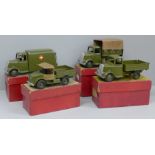 Four Britains model vehicles, boxed; an Army Lorry, Army Covered Tender, Beetle Lorry and an Army