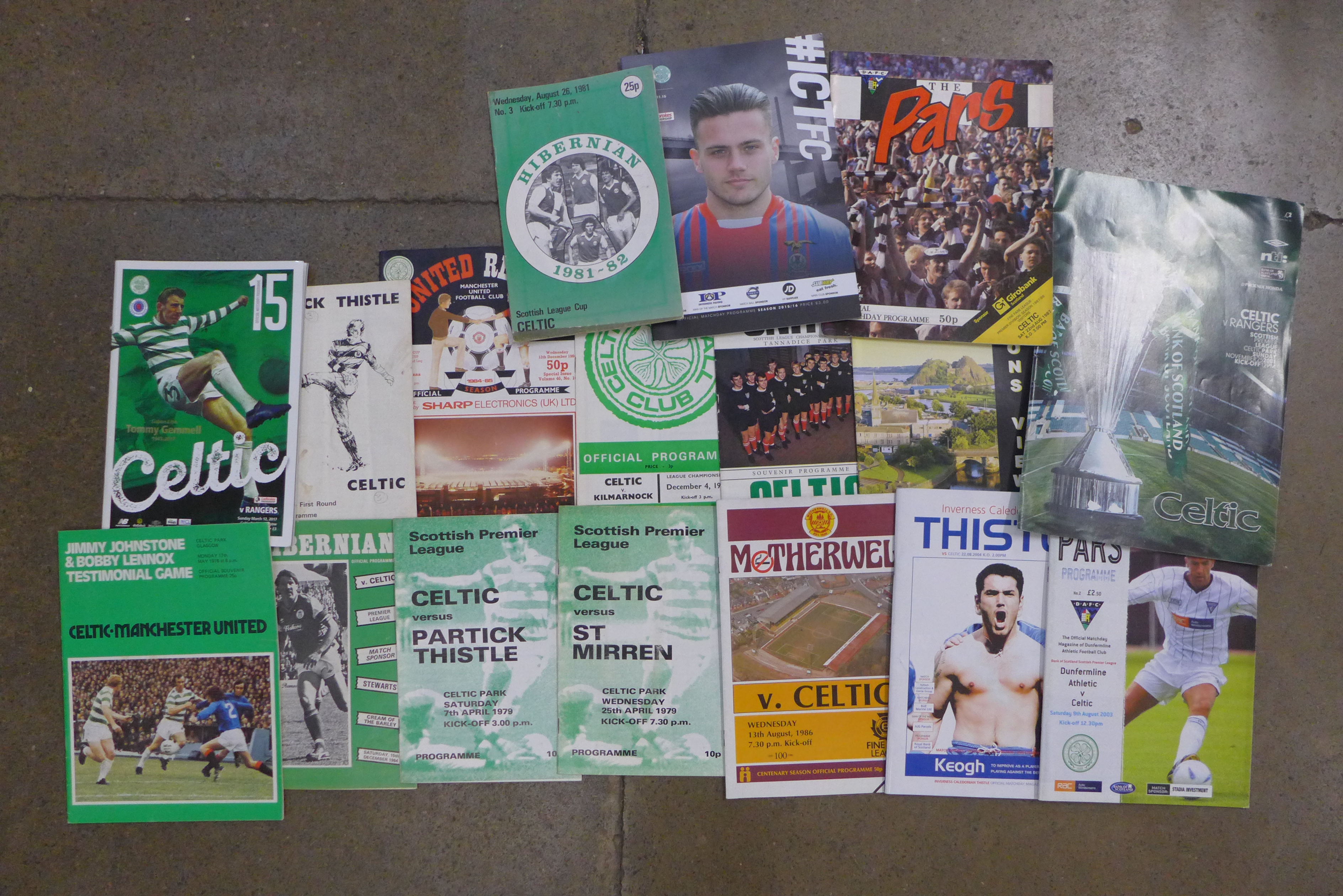 Football memorabilia; Celtic home and away programmes 1960's onwards including the 1984 European Cup