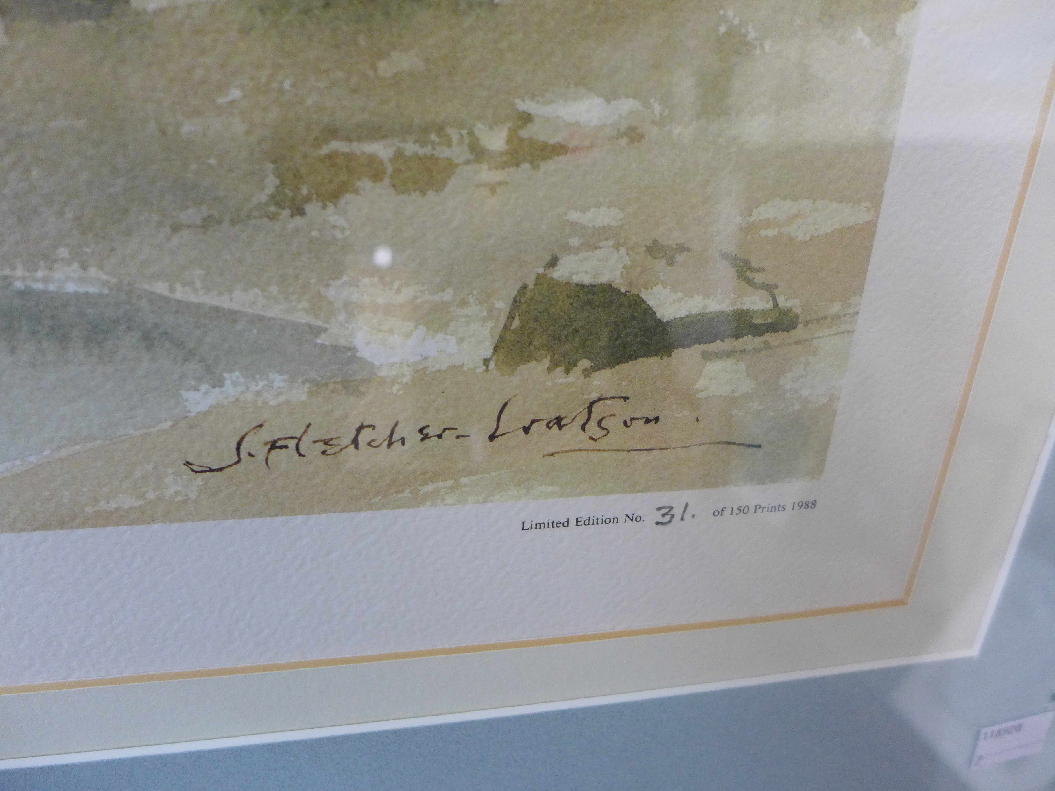 A signed J. Fletcher Watson landscape print, framed - Image 3 of 4