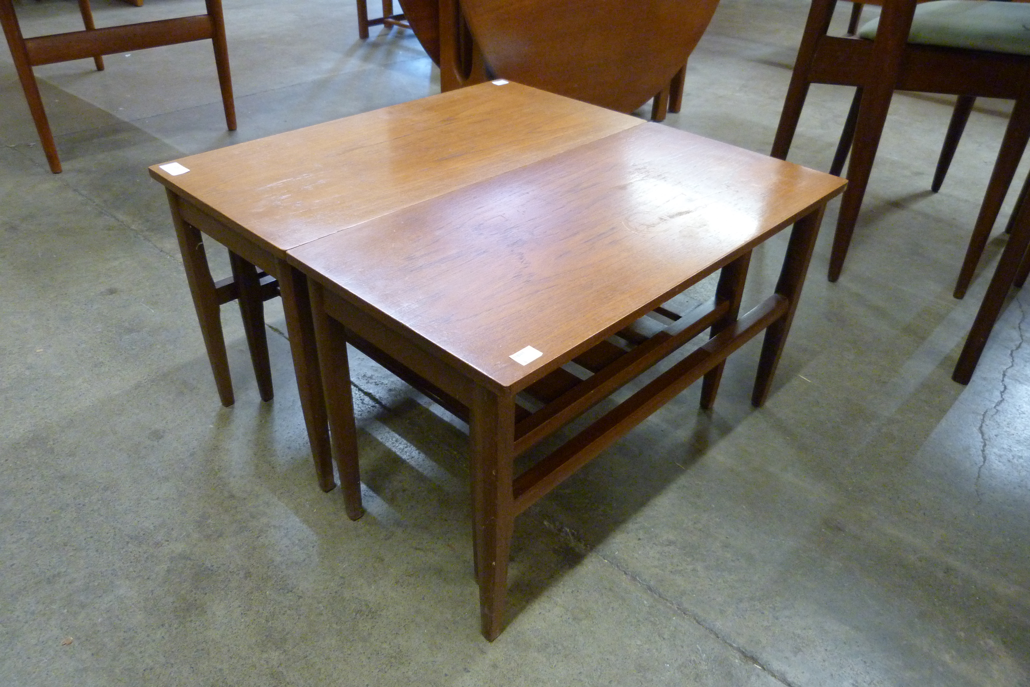A teak nest of tables - Image 3 of 4