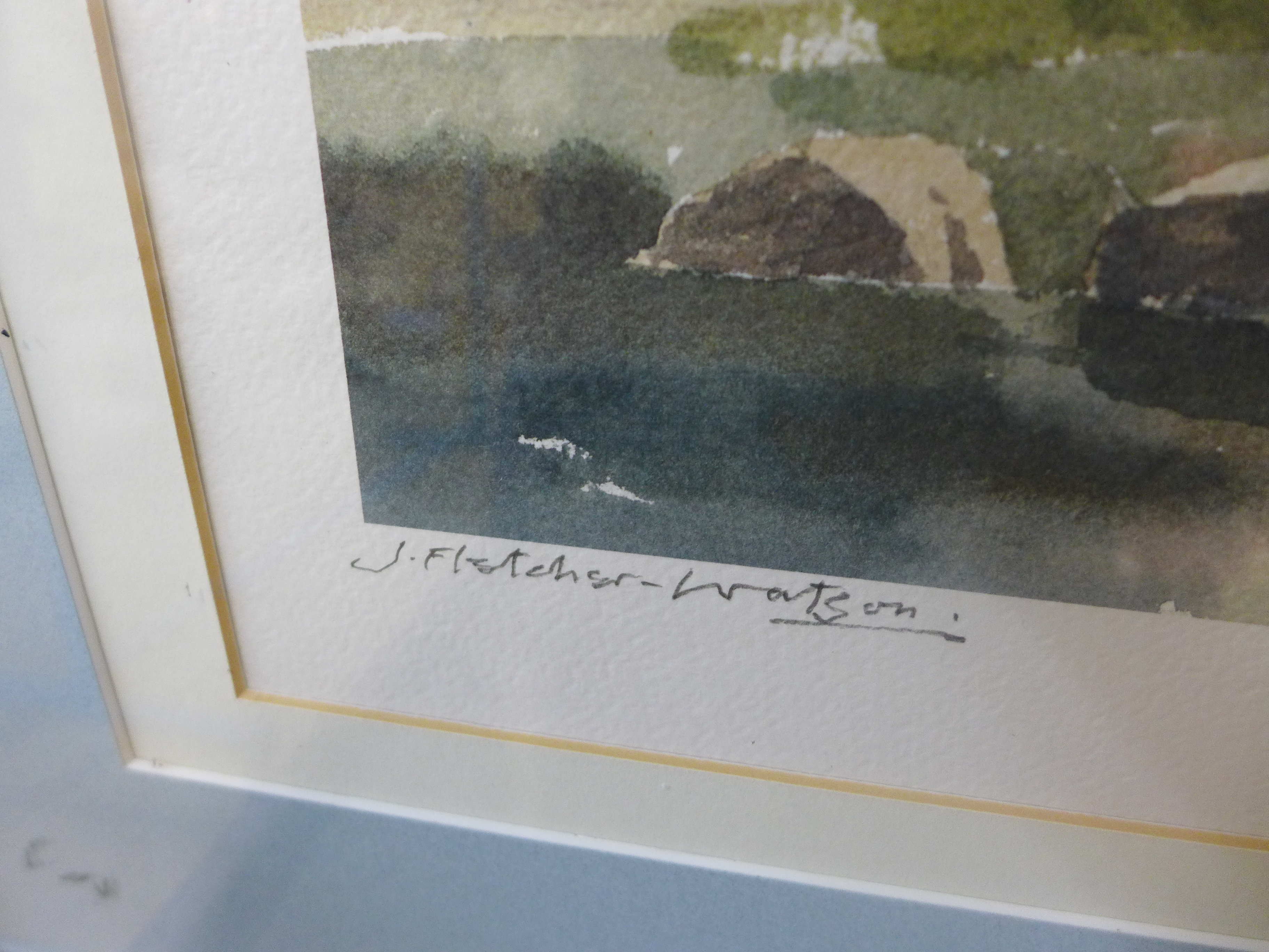 A signed J. Fletcher Watson landscape print, framed - Image 4 of 4