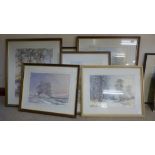 Assorted C. Stanley Desborough watercolours, some framed