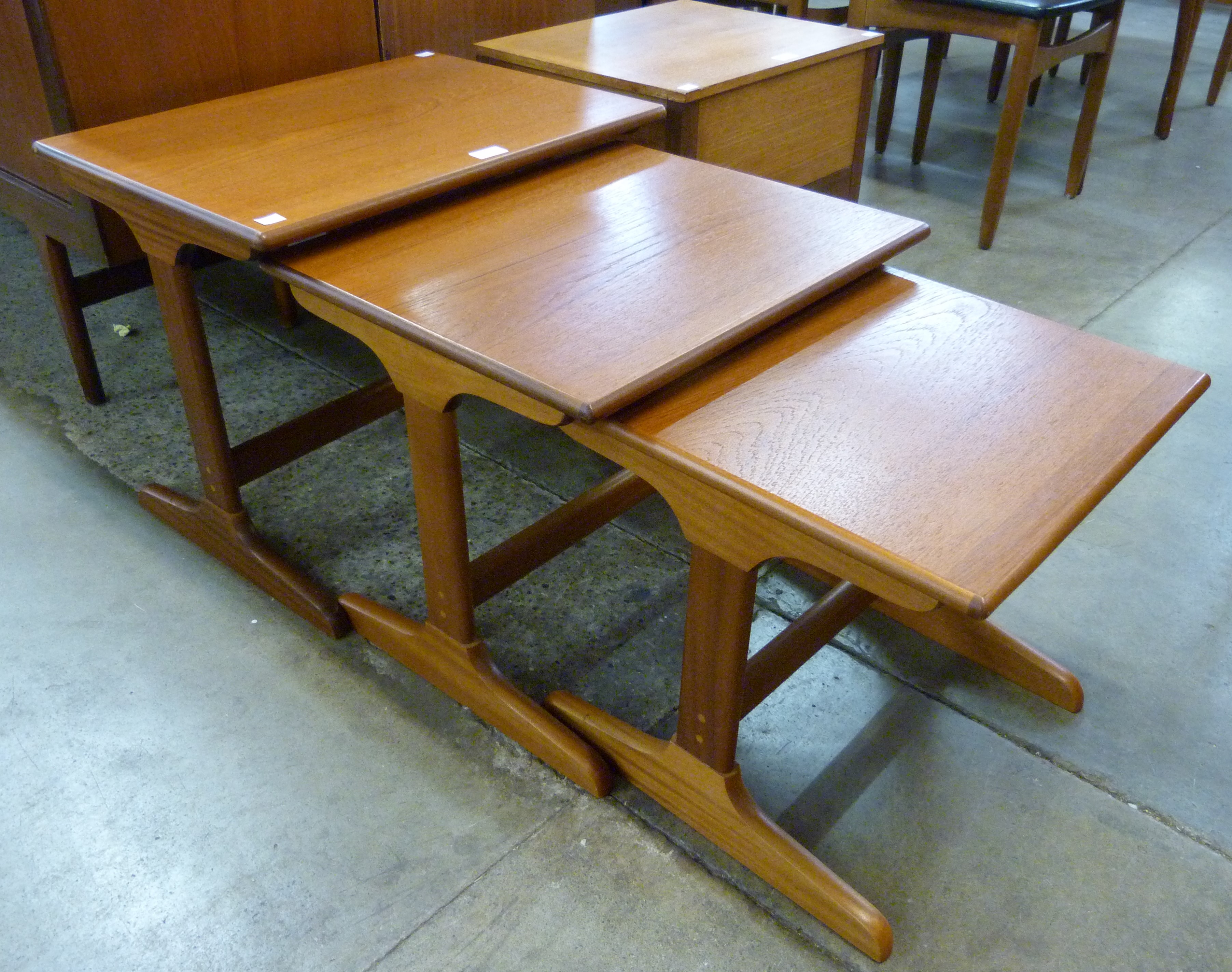 A teak nest of tables - Image 2 of 2