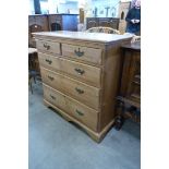 A Victorian pine chest of drawers