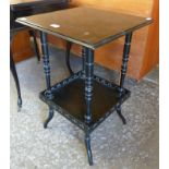 An Aesthetic Movement ebonised occasional table