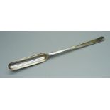A George IV silver marrow scoop, William Chawner, London 1824, 63g