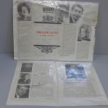 Autographed programme pages including Maggie Smith, James Villiers, Robert Stephens, Nigel