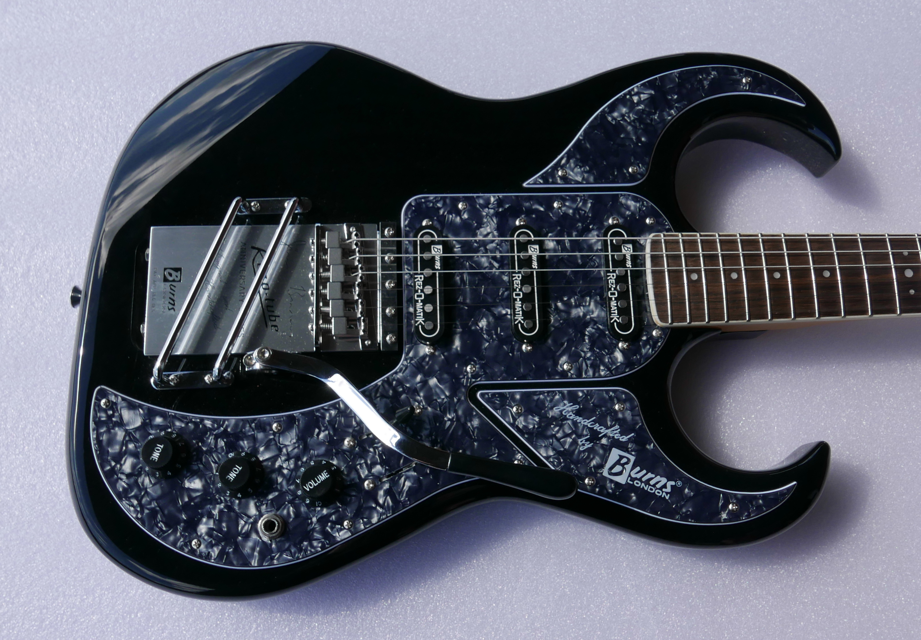 A Burns Bison electric guitar, anniversary model in original snakeskin case and a 50 Years of - Image 2 of 15