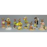 Royal Doulton Bunnykins figures including Birthday Girls, Congratulations, Graduation Day, etc.,