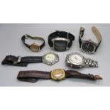 A collection of watches including a lady's Roamer
