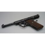 A German Haenel Mod.26 .177 cal. target shooting pistol, a/f
