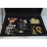 A box of costume jewellery