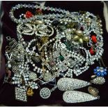 Vintage paste necklets, earrings, etc.