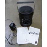 A Fender 'Amp Can' classic portable battery amp, first year of production 1997 with owner's manual