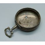 A silver verge pocket watch inner case, Birmingham 1796, 24g