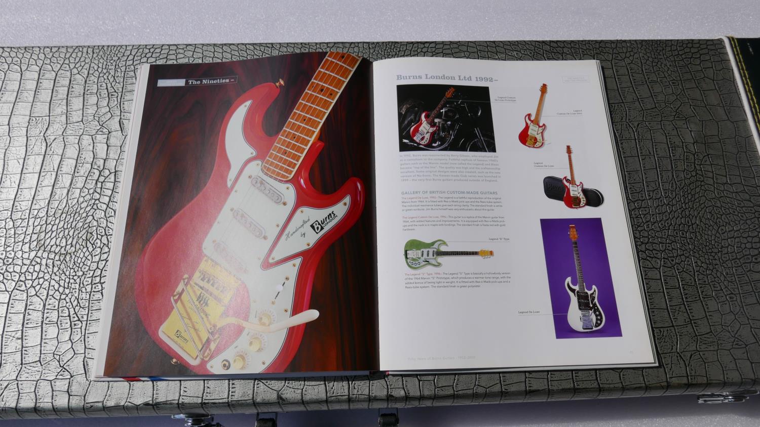 A Burns Bison electric guitar, anniversary model in original snakeskin case and a 50 Years of - Image 15 of 15