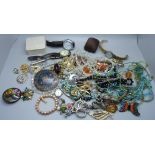 Costume jewellery, etc.