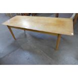 A teak rectangular coffee table