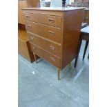 A Danish teak chest of drawers