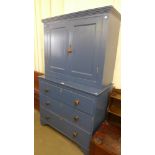 A Victorian painted pine housekeeper's cupboard