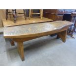 An oak bench