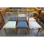 A set of six Swedish teak dining chairs