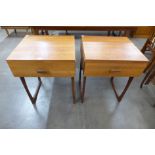 A pair of G-Plan Quadrille teak bedside tables