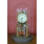 A German Gustav Becker brass torsion clock
