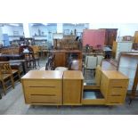 A Stag C-Range oak chest of drawers and dressing table, designed by John and Sylvia Reid