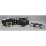 Three cameras including one U.S.S.R. made