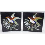 Two Pietra Dura desk paperweights, 10cm