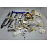 Costume jewellery and watches including Sekonda, Accurist, etc.