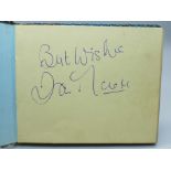 A collection of over 40 1960s and 1970s signatures/autographs of wrestlers in an autograph album,