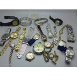 A collection of lady's and gentleman's wristwatches