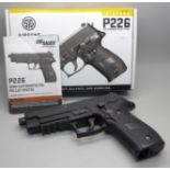 A Sig Sauer P226 .177 CO² blowback target shooting pellet pistol, with box