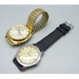 Two vintage wristwatches; Lonestar de Luxe and Nobellux 21 jewels mechanical