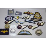 RAF and airborne badges