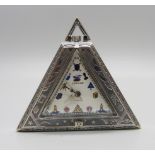 A triangular Masonic pocket watch