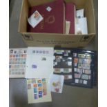 Stamps; a box of stamps, covers,etc., loose and in albums **PLEASE NOTE THIS LOT IS NOT ELIGIBLE
