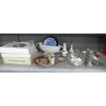 A collection of decorative china, including Wedgwood, Spode Italian, Royal Albert, Limoges,