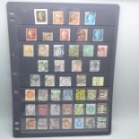 Stamps; a stock card of GB Queen Victoria stamps, penny black onwards