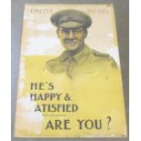 A WWI poster, Enlist Today