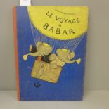 One volume, Le Voyage de Babar, Jean de Brunhoff, 1932, French text