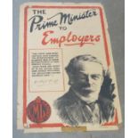 A WWI poster, The Prime Minister To Employers