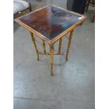 A Victorian Aesthetic Movement bamboo occasional table