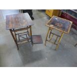 Two Victorian Aesthetic Movement bamboo occasional tables