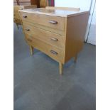 A light oak chest of drawers