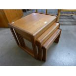 A teak nest of tables