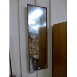 A teak framed mirror